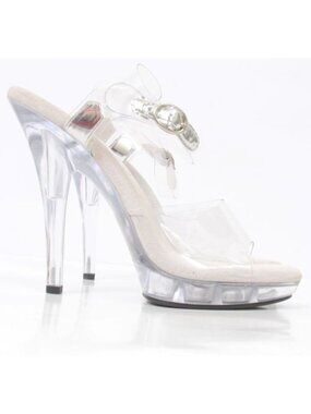 Ellie Shoes Women's 7 521-brook-w Clear Platform Stiletto Heels Dancer Exotic